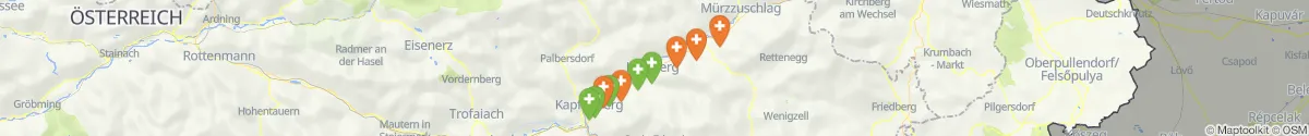 Kartenansicht für Apotheken-Notdienste in der Nähe von Stanz im Mürztal (Bruck-Mürzzuschlag, Steiermark)